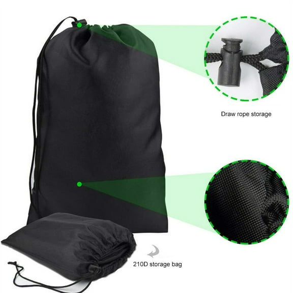 Lawn Tractor Grass Catchers Leaf Bag Capacity 54 Cu Ft Black YIWEI