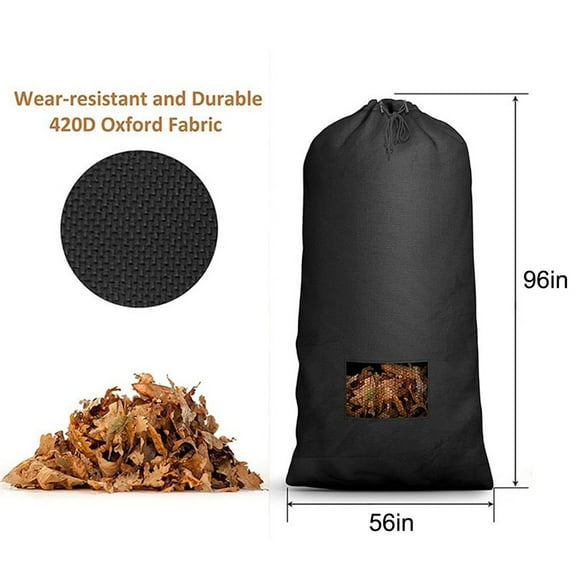 Lawn Tractor Leaf Bag Made Of 420D Oxford Cloth Grass Catcher Storage Bag Outdoor Garden Lawn Mowers Large Capacity Storage Bags