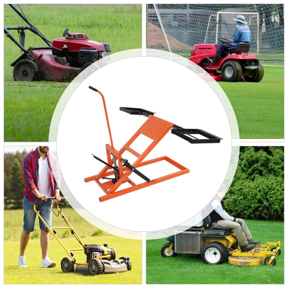 Lawn Tractor Lift Jack, 500LB Capacity Hydraulic System, 23-48in Adjustable Width for Snapper and Ariens Riding Mowers
