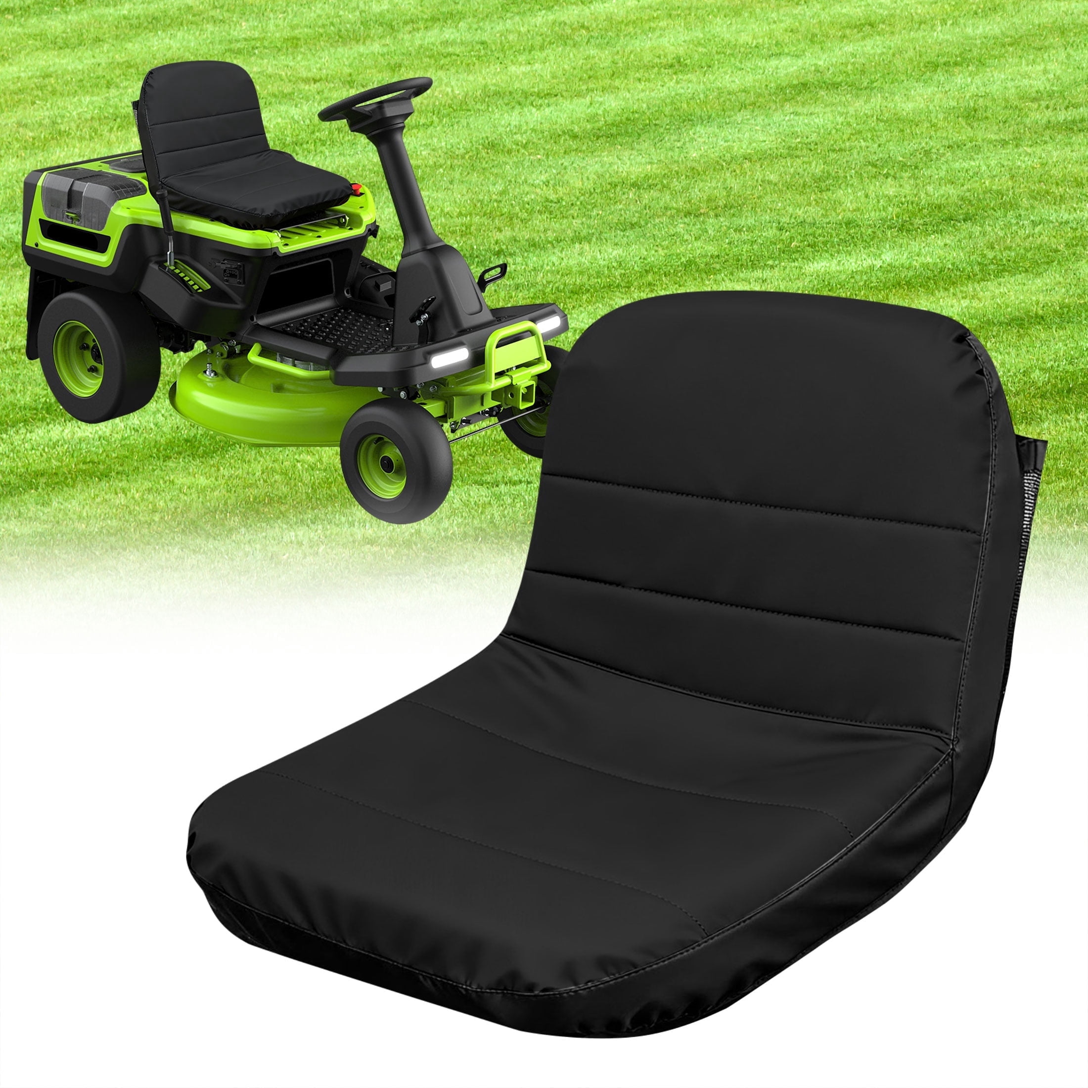 Lawn Tractor Seat Cover, TSV Universal Lawn Mower Seat Cover, Black