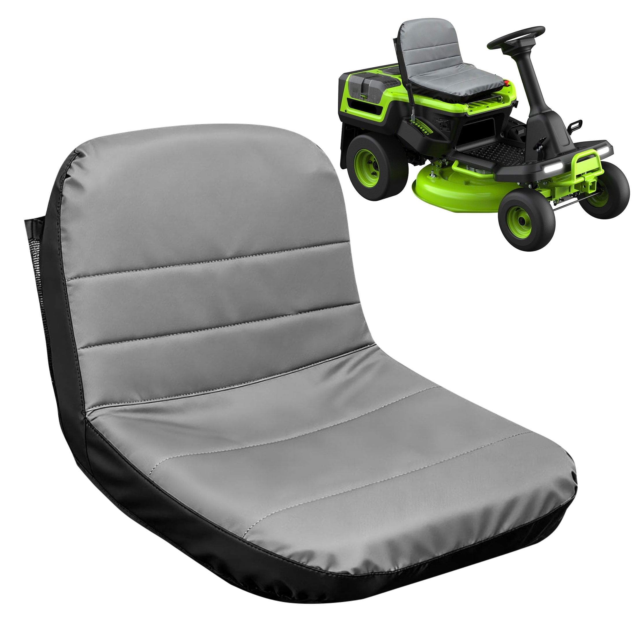 Lawn Tractor Seat Cover, TSV Universal Lawn Mower Seat Cover, Gray