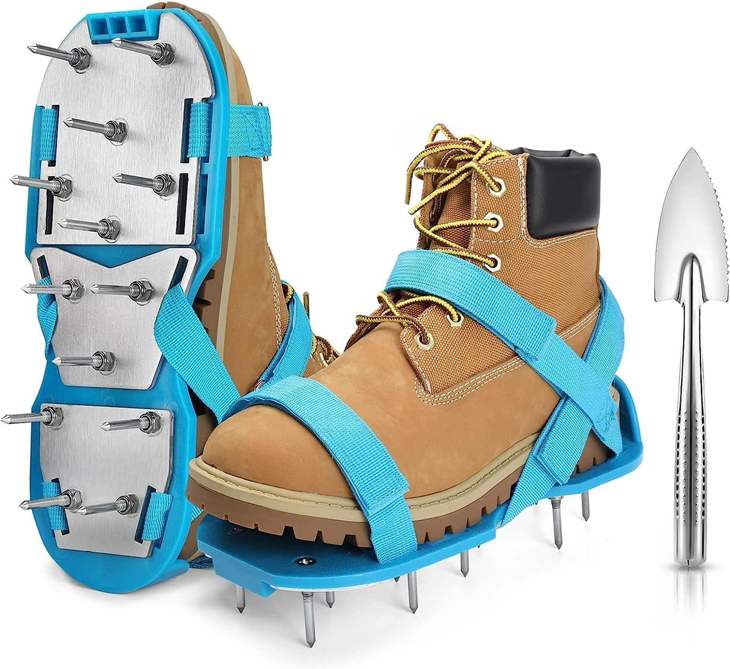 Lawn aeration shoes for grass - pre-assembled lawn aeration shoes for lawn - soil courtyard aeration tool for aeration terrace garden