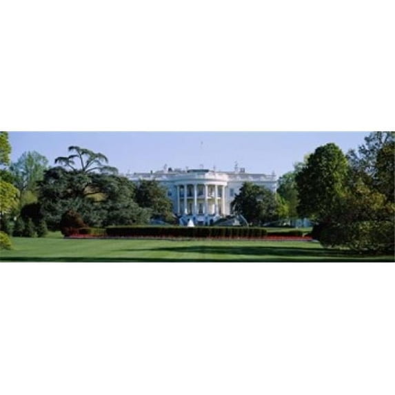 Lawn in front of a government building White House Washington DC USA Poster Print by - 36 x 12