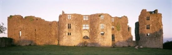 Lawn in front of a landscape Roscommon Castle Roscommon County Republic Of Ireland Canvas Art - Panoramic Images (36 x 12)