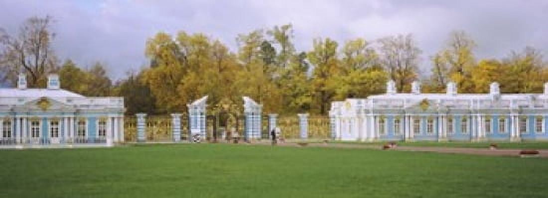 Lawn in front of a palace Catherine Palace Pushkin St Petersburg Russia Canvas Art - Panoramic Images (18 x 7)