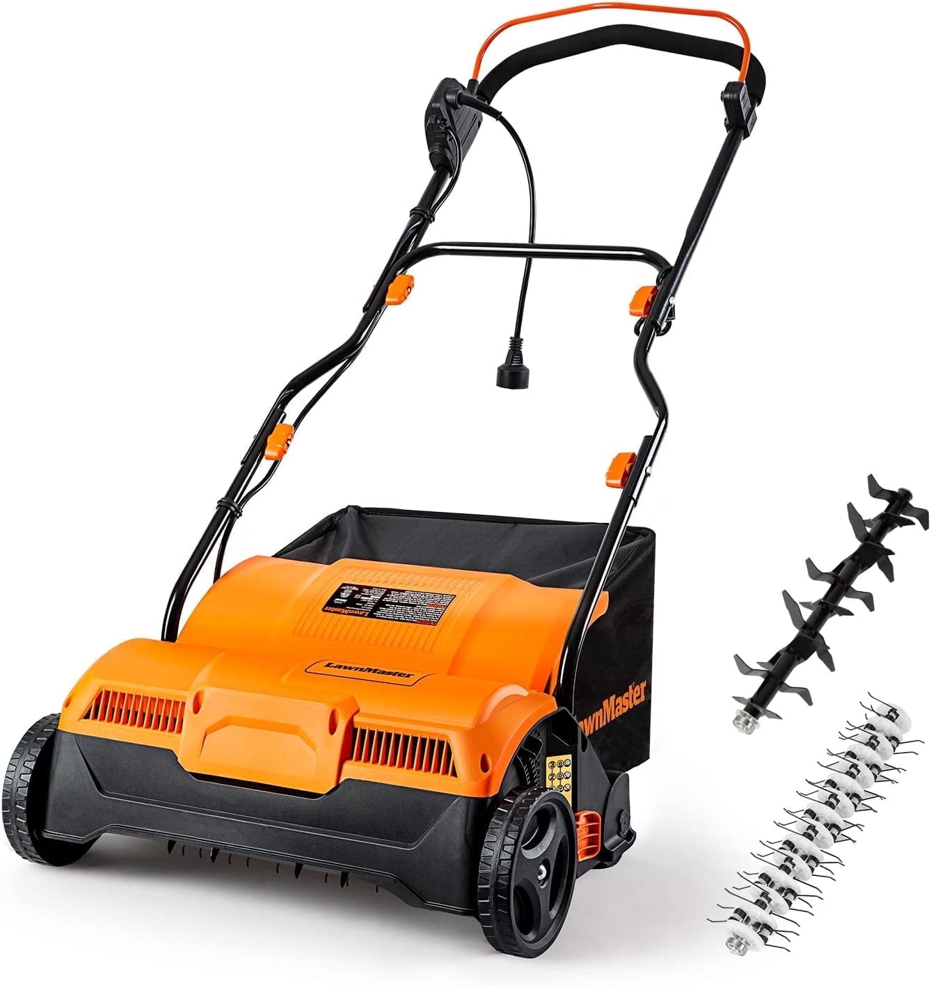LawnMaster GVB1316 Electric 16" 13 Amp Dethatcher and Scarifier with 12 Gallon Collection Bag