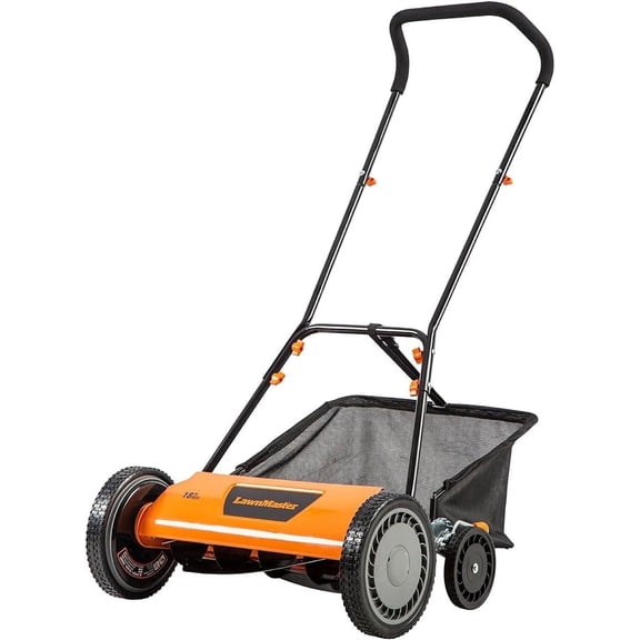 LawnMaster LMRM1801 Push Reel Mower 18-Inch 5-Blade