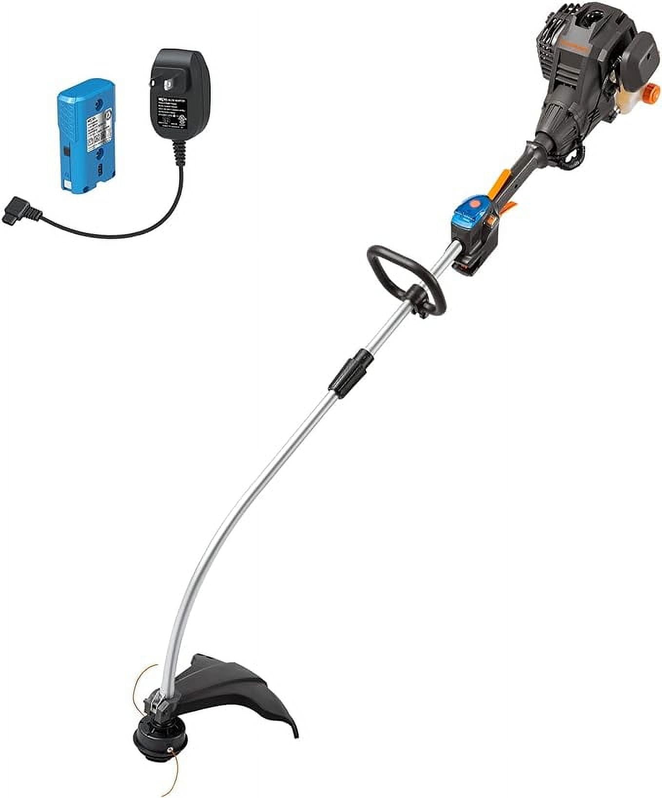 LawnMaster NPTGCP2517B NoPull Gas String Trimmer with Electric Start