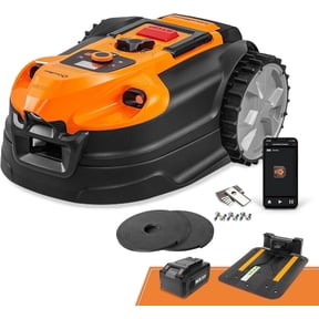 LawnMaster OcuMow™ VBRM701YAMIDR Perimeter Wire Free Robot Lawn Mower Cuts 1/6 Acre Optical Navigation,Obstacle Avoidance Auto-Charging Station, WiFi & Bluetooth Connection APP Control