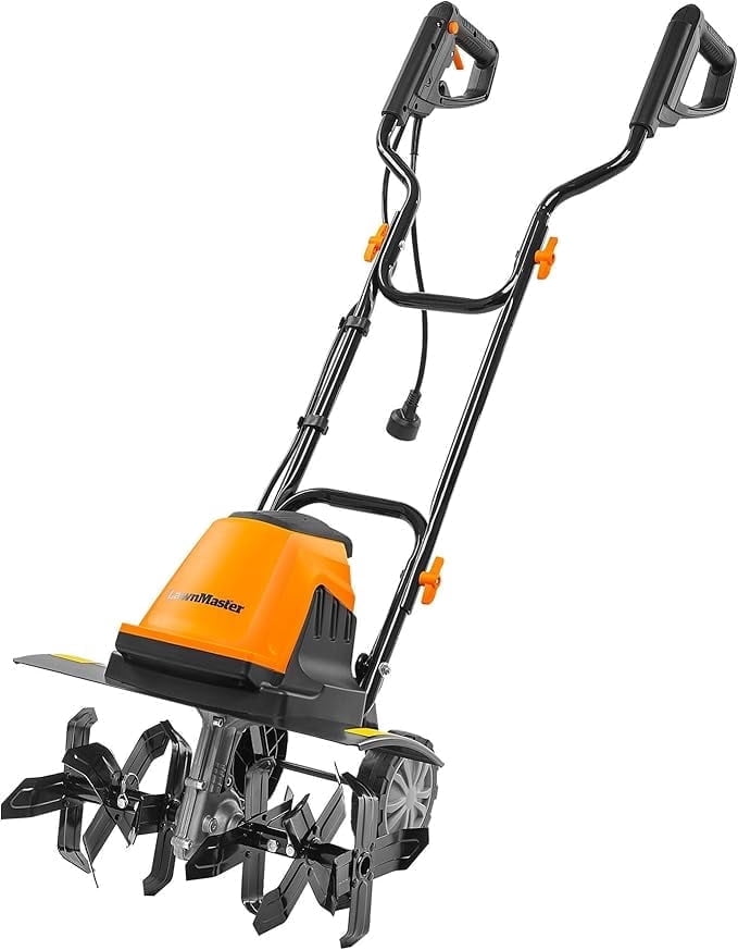 LawnMaster TE1318M Corded Electric Tiller 13.5-Amp 18-Inch Power Garden Tiller for Soil Cultivation