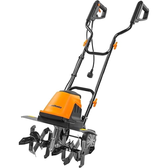 LawnMaster TE1318M Corded Electric Tiller 13.5-Amp 18-Inch Power Garden Tiller for Soil Cultivation