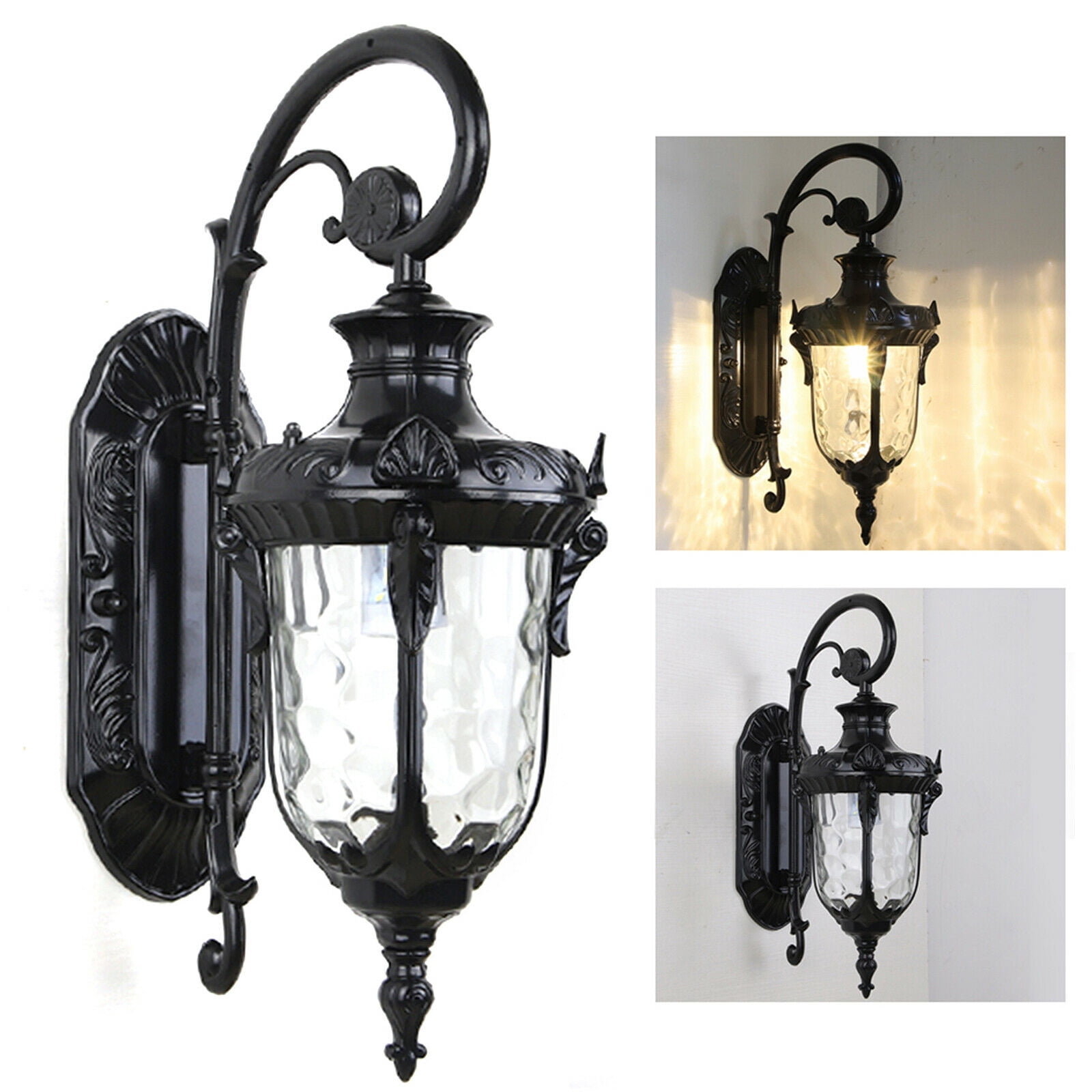 60W Retro Exterior Wall Light Sconce Outdoor Patio Porch Lamp Lantern Fixture for front doors, sheds