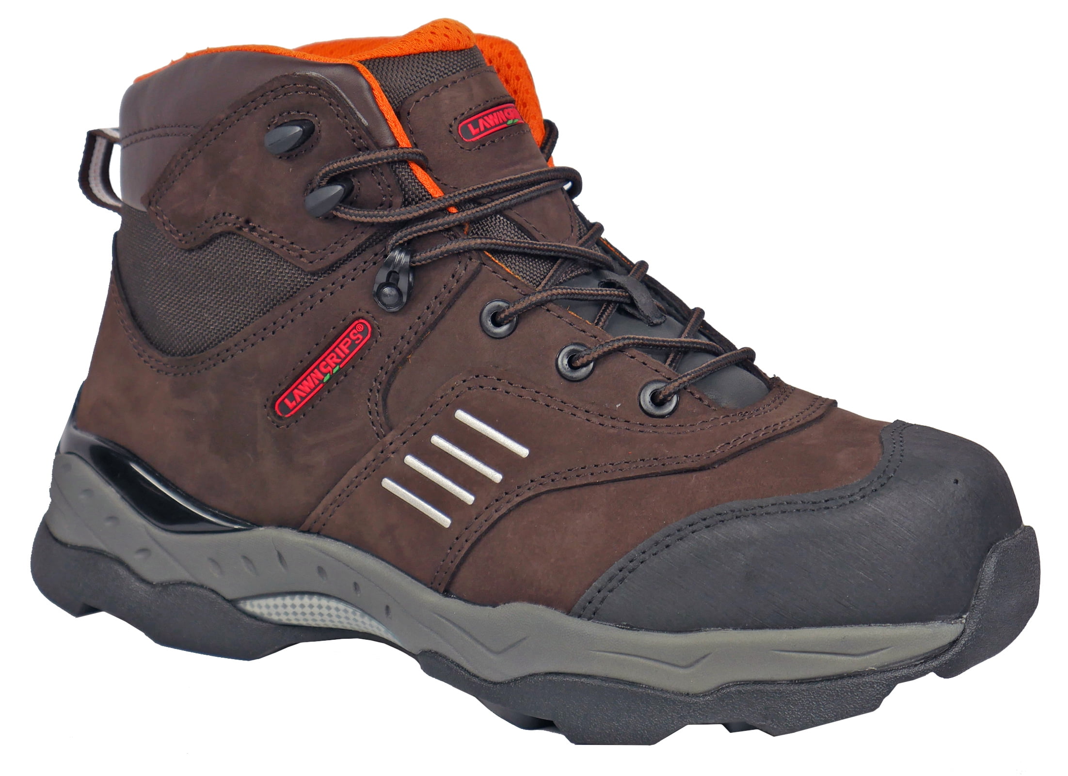 Stihl Mens LawnGrips Brown & Black Safety Toe Work Shoes Size 9.5 Leather & Rubb Stihl Lawn Grips work boots - YouTube main image 4