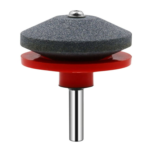 Lawnmower Dull Blade Sharpener, Mower Sharpening Stone Wheel Kit, Universal Multi-Sharp Rotary Lawnmower Sharpen for Any Power Hand Drills -Red