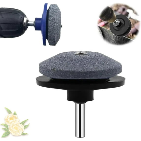 Lawnmower Dull Blade Sharpener, Upgraded Lawn Mower Blade Sharpener Tool Kits, Universal Lawnmower Blade Sharpener for Any Power Hand Dril High Temperature Resistance and Hardness (Black 1pcs)