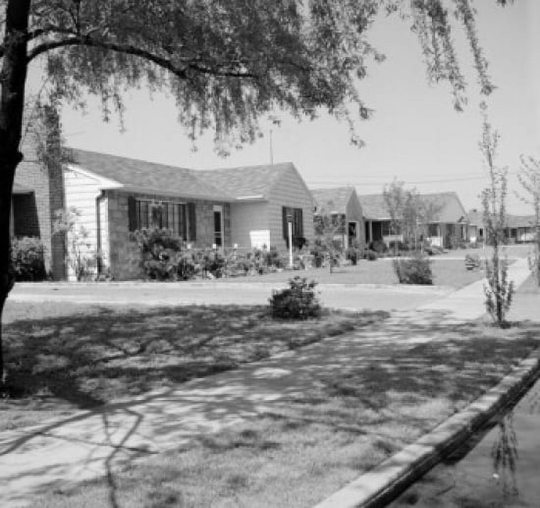 Lawns in front of houses Woodmere Long Island New York USA Canvas Art - (24 x 36)