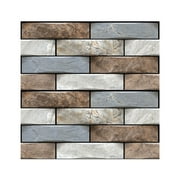 Lawor 5-Sheet Peel And Stick Tile Backsplash Thicker Design Marble Tiles 12"X12" Stick On Backsplash Self Adhesive Backsplash For Kitchen, Bathroom Color Marble D 5-Sheet 12"X12"