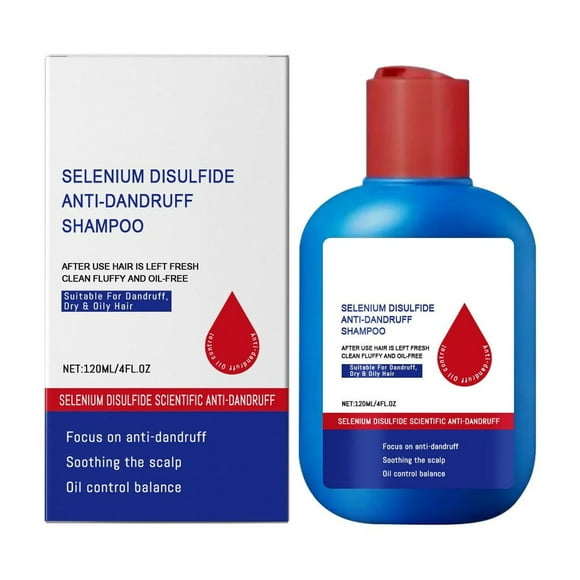 Lawor Anti-Dandruff Shampoo With Selenium Sulfide: For Flaky Scalp, Itching & Seborrheic Dermatitis Relief - Menthol & Lavender Oil - Moisturizing, Color Safe, Gentle For All Hair Types 120Ml/1Pc
