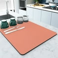 thumbnail image 1 of Lawor Dish Drying Mat For Kitchen Counter,Dish Drying Pad With Non-Slip Rubber Backed, Hide Stain Anti Absorbent For Kitchen Counter, Drying Mat For Coffee Machine Dish Rack Orange 24"X19", 1 of 2
