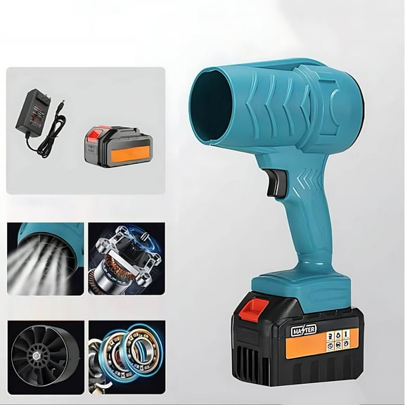 Lawor Violent Turbo Fan High Speed Blower Wireless Handheld Outdoor Car Wash Dusting Snow Blower Blue Free Size