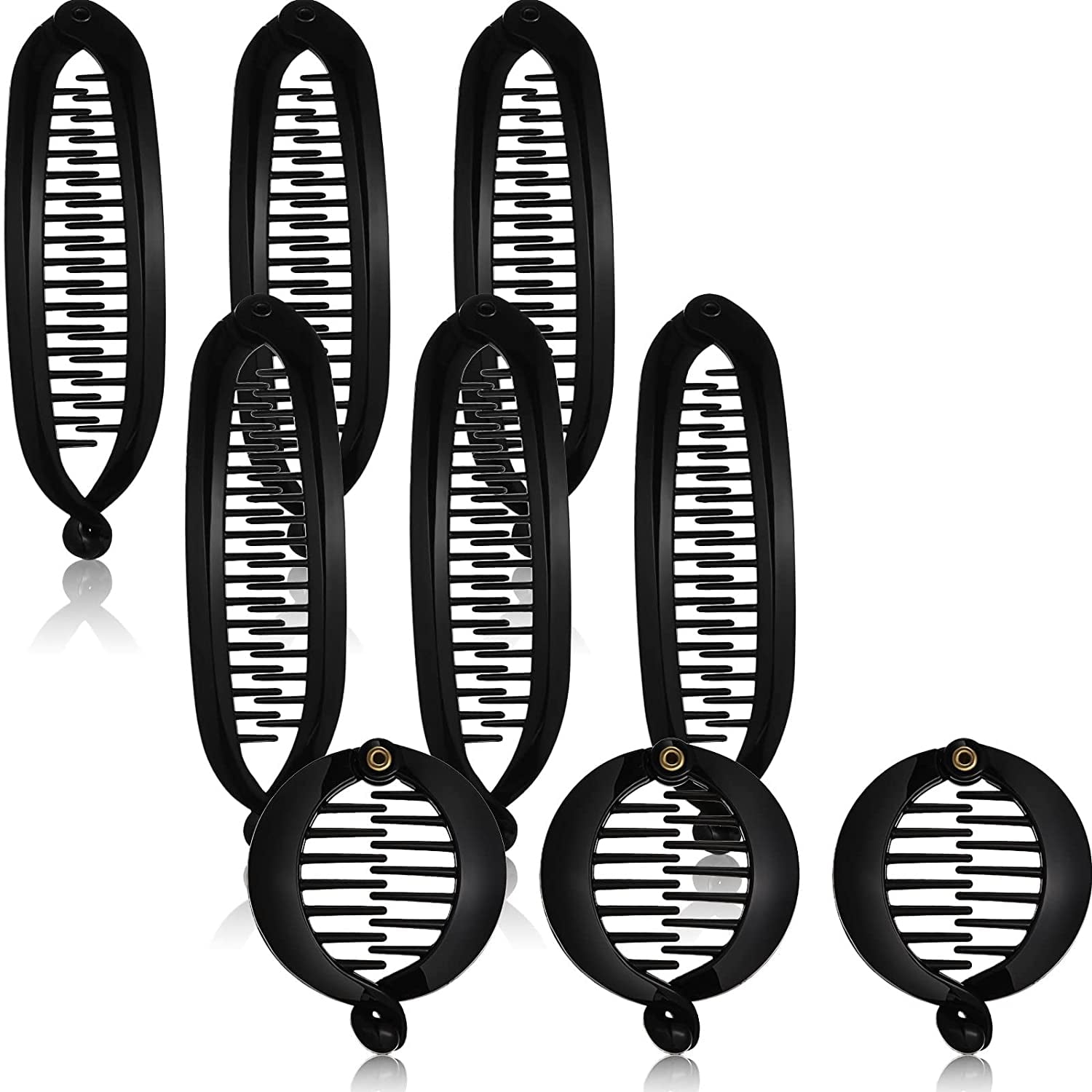 Lawq 9 Pieces French Banana Clip Hair Comb Fishtail Hair Clip Comb and ...
