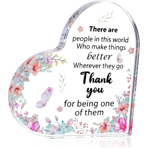 Lawq Appreciation Gifts For Women Thank You Gifts for Women Acrylic Heart Keepsake Personalized Inspirational Gifts for Coworker Female Teacher Colleague Nurse Retirement Graduation A415