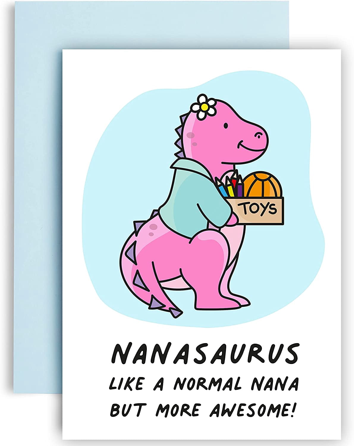 Grandadasaurus Card Lawq Greeting Card - Dinosaur Birthday Card for Grandpa (Grandpasaurus ...