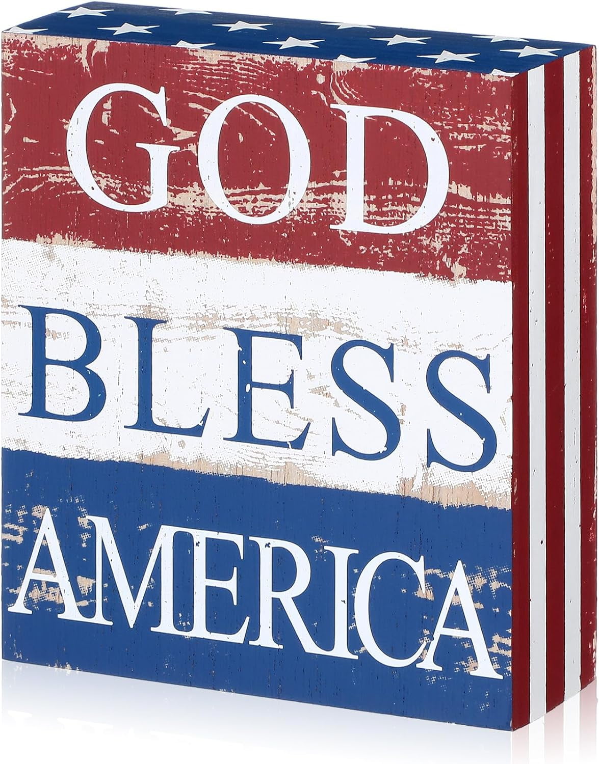 Lawq Patriotic Decor July 4th Box Sign Independence Day Patriotic Labor ...