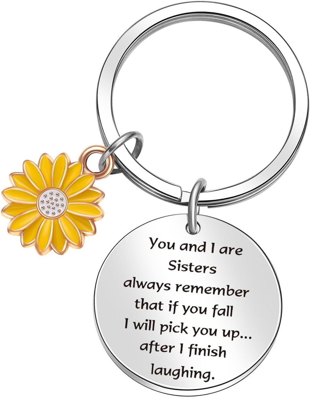 Sister Keychain Gift - Bestie BFF Jewelry For Birthday, Christmas, Graduation, Silver Stainless Steel - View #2