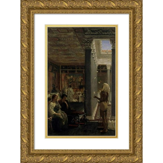 Lawrence Alma-Tadema 16x24 Gold Ornate Framed and Double Matted Museum Art Print Titled - A Juggler