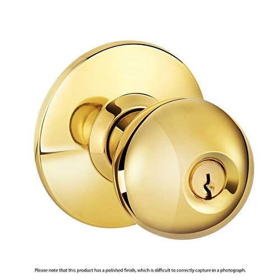 Lawrence Cylindrical Heavy Duty Grade 2 Commercial Knob Lockset 2 3/8 Backset Polished Brass Storeroom Function Keyed Alike