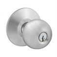 thumbnail image 1 of Lawrence Cylindrical Heavy Duty Grade 2 Commercial Knob Lockset Backset Satin Stainless Steel Entrance/Keylock Function Keyed Alike, 1 of 3