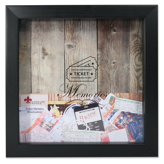 Lawrence Frames 10x10 Black Shadow Box Ticket Holder