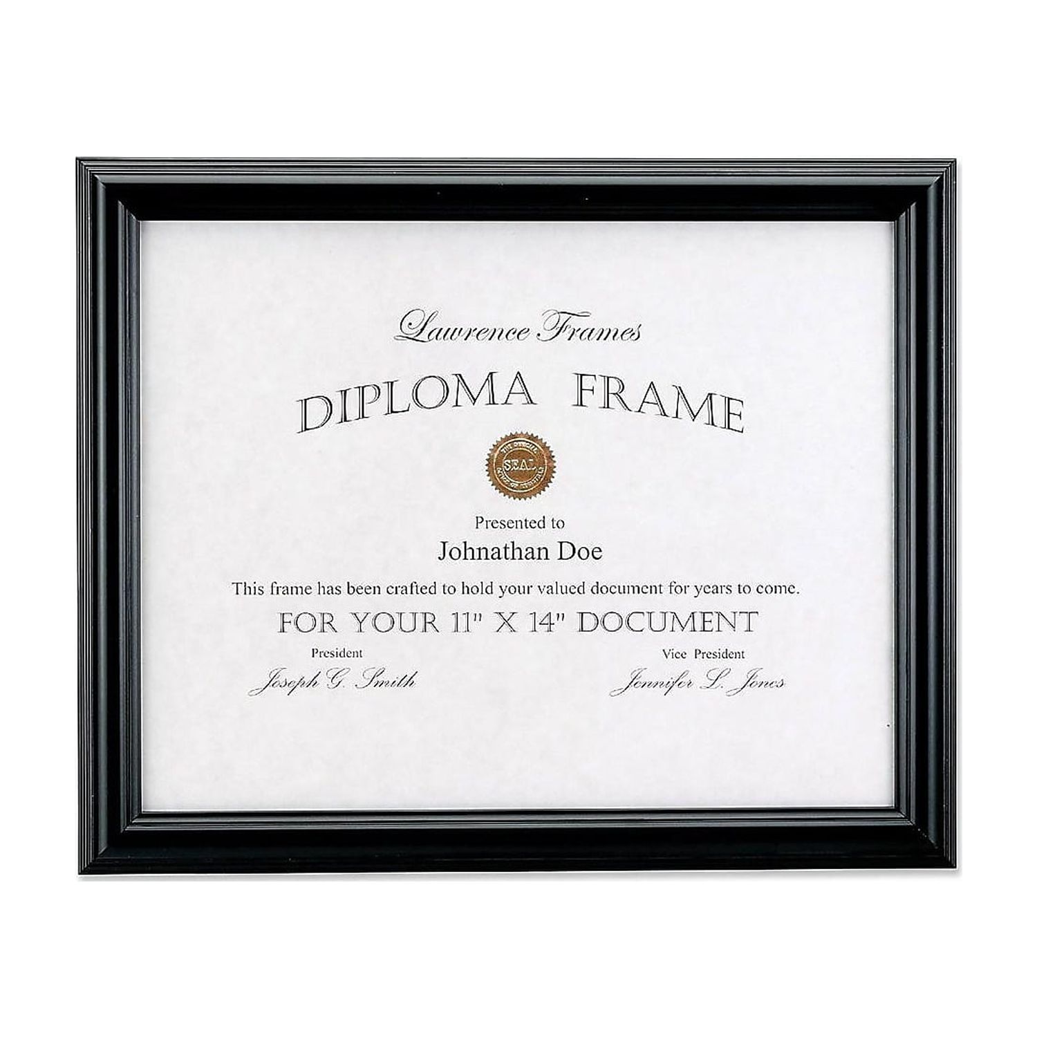 Lawrence Frames 11x14 Black Document Picture Frame - image 1 of 5