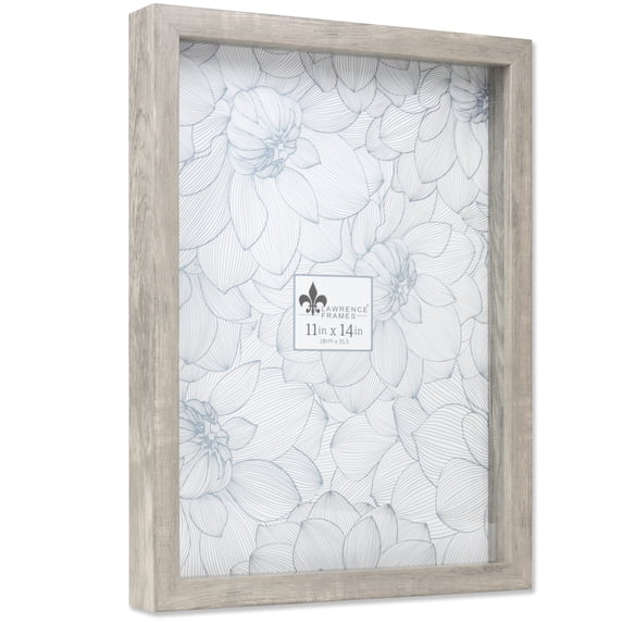 Lawrence Frames 14.9 in x 11.9 in Polystyrene Shadow Box, Off-White