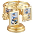 thumbnail image 1 of Lawrence Frames 250423 Lawrence Frames Wind Up Musical Carousel Picture Frame - Gold Sun  Moon  and Stars Design - Holds 6 2x3 Photos, 1 of 1