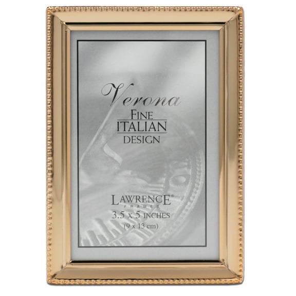 Lawrence Frames 3.66" x 5.16" Metal Picture Frame, Gold