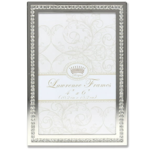 Lawrence Frames 4"W x 6"H Dazzle Silver and Glitter Picture Frame 702746
