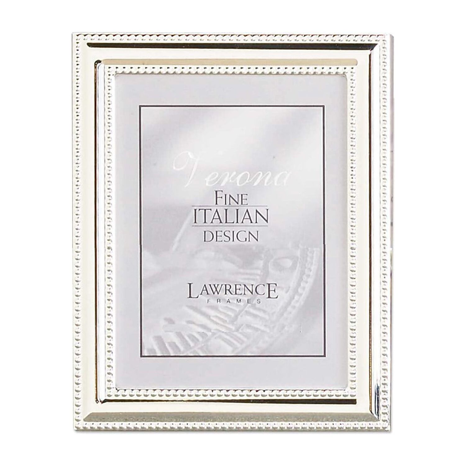 Lawrence Frames 4x5 Metal Picture Frame Silver-Plate with Delicate Beading 510745 - image 1 of 2