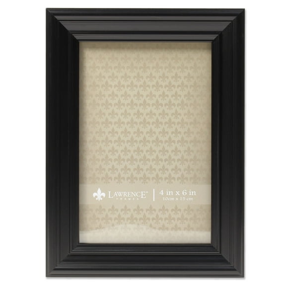 Lawrence Frames 4x6 Classic Detailed Black Picture Frame