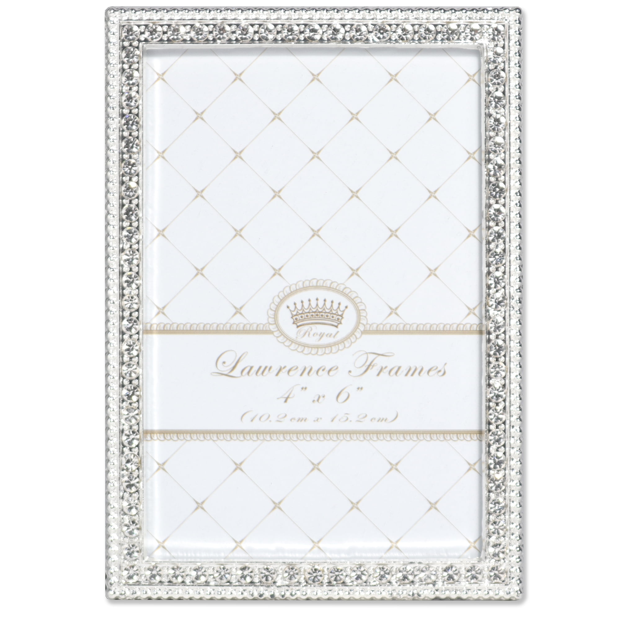 Lawrence Frames 4x6 Sarah Silver Metal Tabletop Picture Frame with