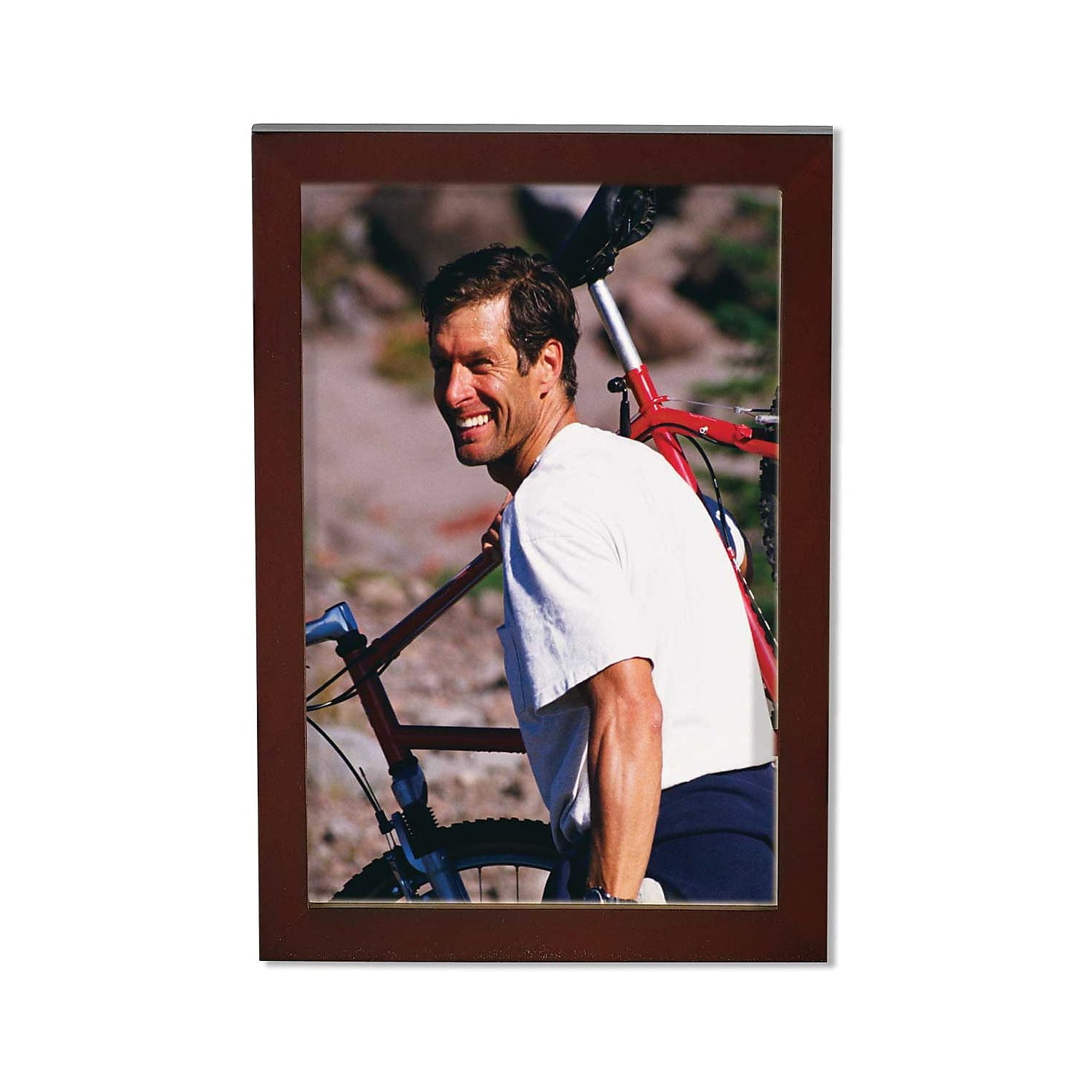 Classic Elegance 4x6 Walnut Wood Picture Frame for Tabletop or Wall