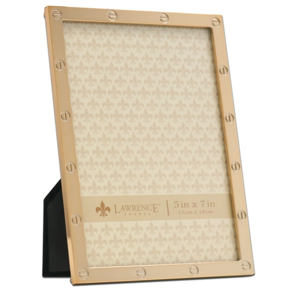 Lawrence Frames 5.55" x 7.56" Metal Picture Frame, Gold