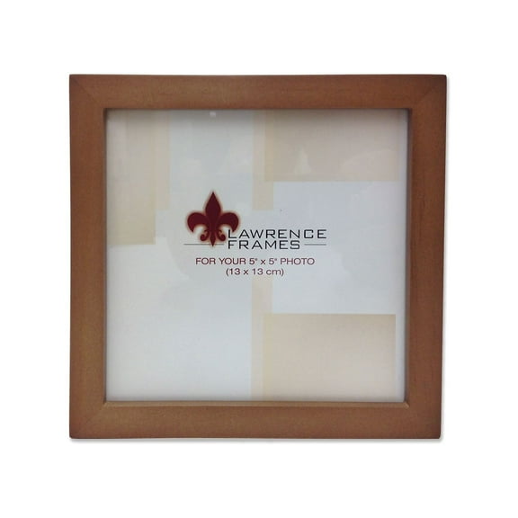 Lawrence Frames 766055 Nutmeg Wood 5x5 Picture Frame - Gallery Collection