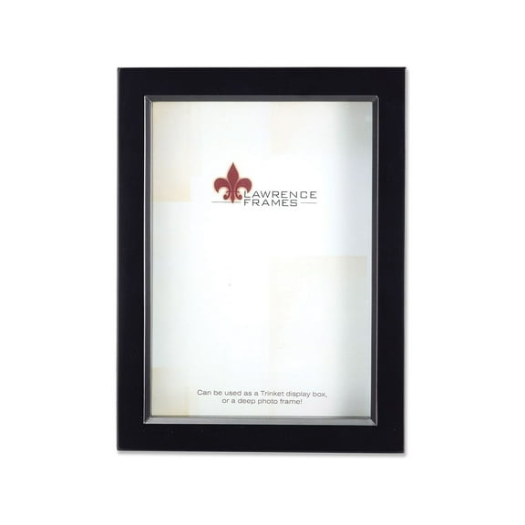 Lawrence Frames 5" x 7" Wood Treasure Box Shadow Box Picture Frame Black (795057)
