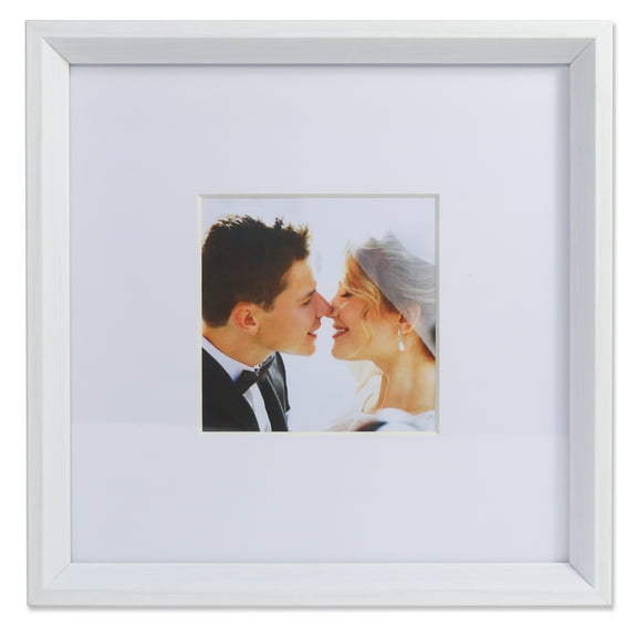 Lawrence Frames 5x5 Wide Border Matted Frame - Gallery White 10x10