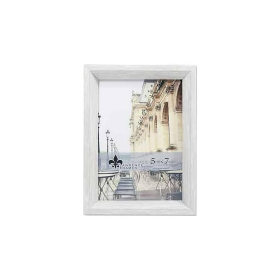 Lawrence Frames 5x7 Bradley Whitewashed Gray Picture Frame