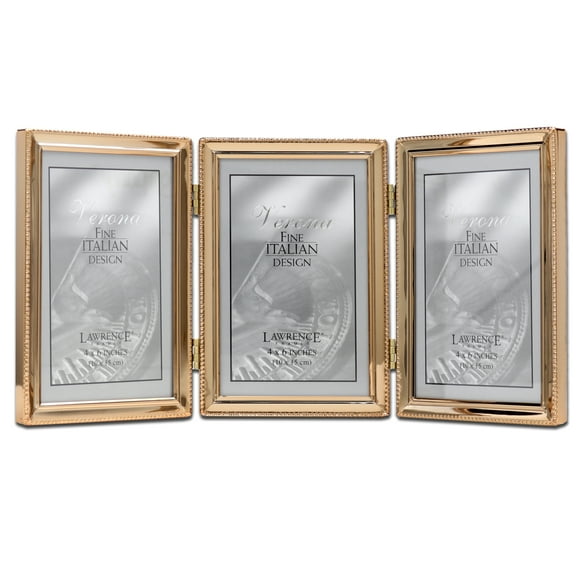 Lawrence Frames 6.1" x 8.46" Metal Picture Frame, Gold