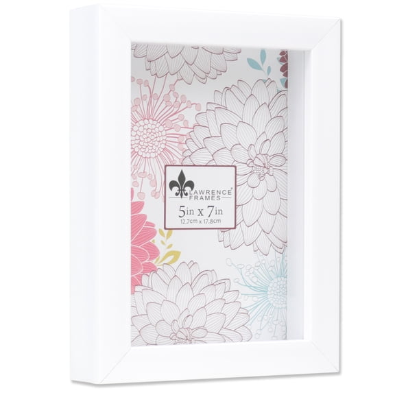 Lawrence Frames 7.9 in x 5.9 in Polystyrene Shadow Box, White