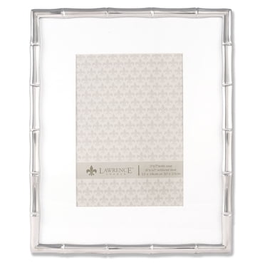 Lawrence Frames 5x7 Silver Metal Picture Frame - Strata Design For Tabletop Or Wall Display
